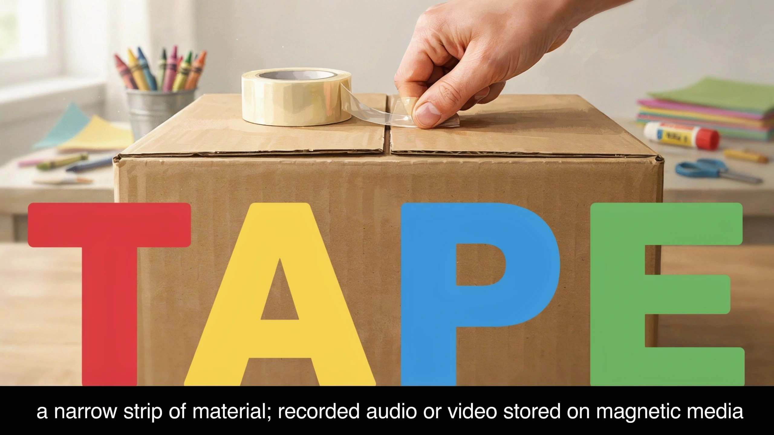 English Illustration for tape